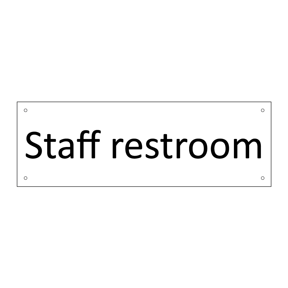 Staff restroom