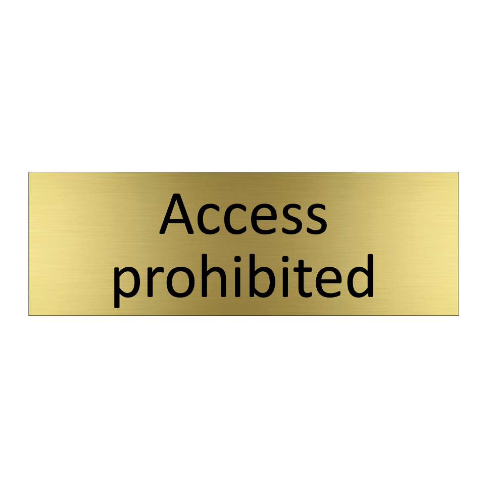 Access prohibited