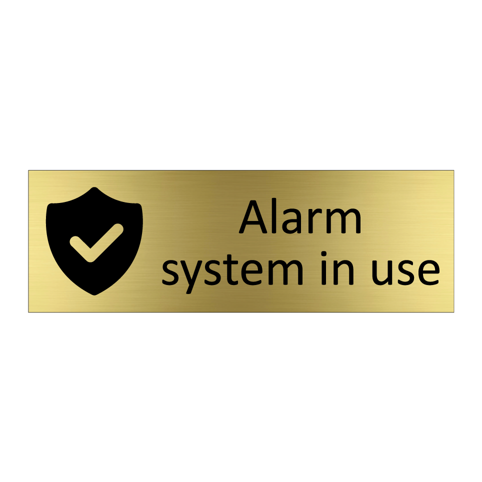 Alarm system in use