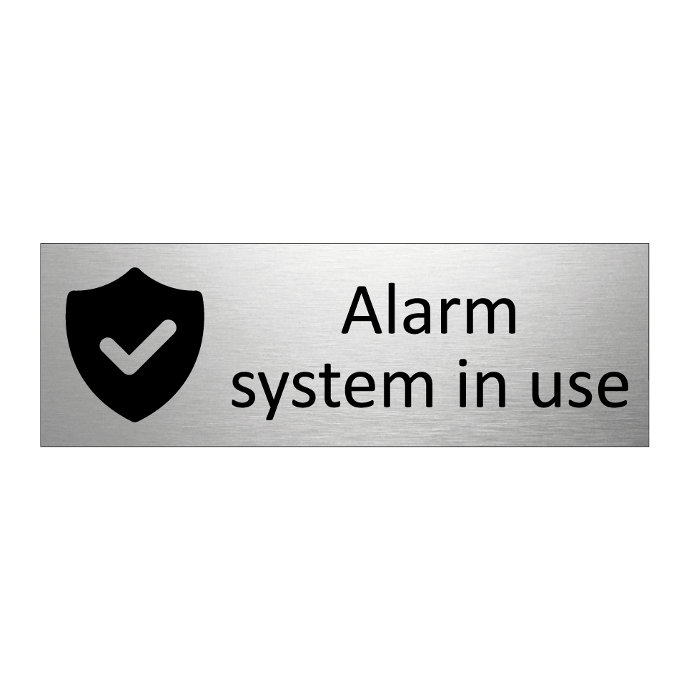 Alarm system in use