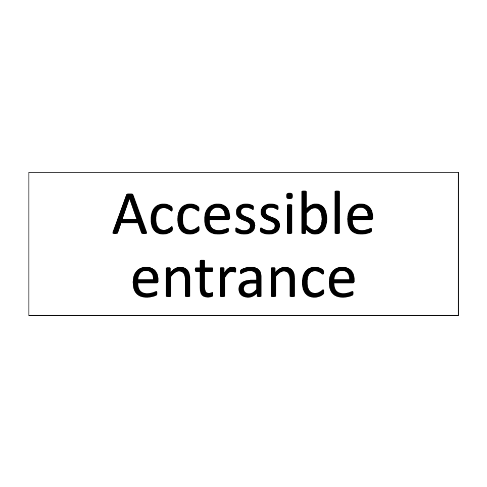 Accessible entrance