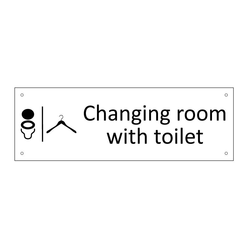 Changing room with toilet