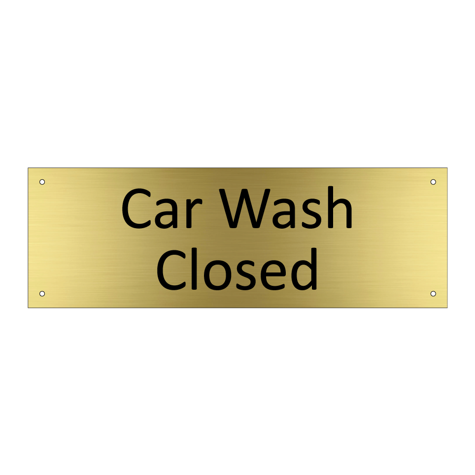 Car Wash Closed