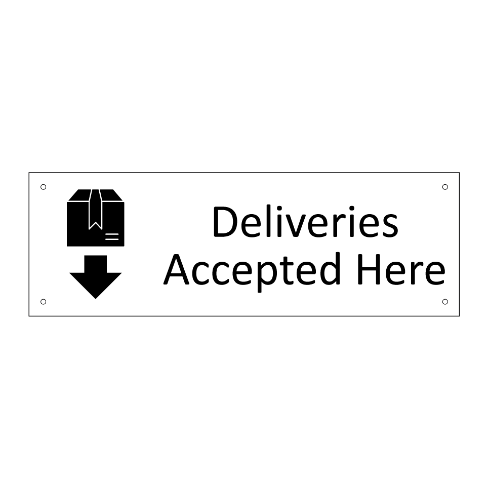Deliveries Accepted Here