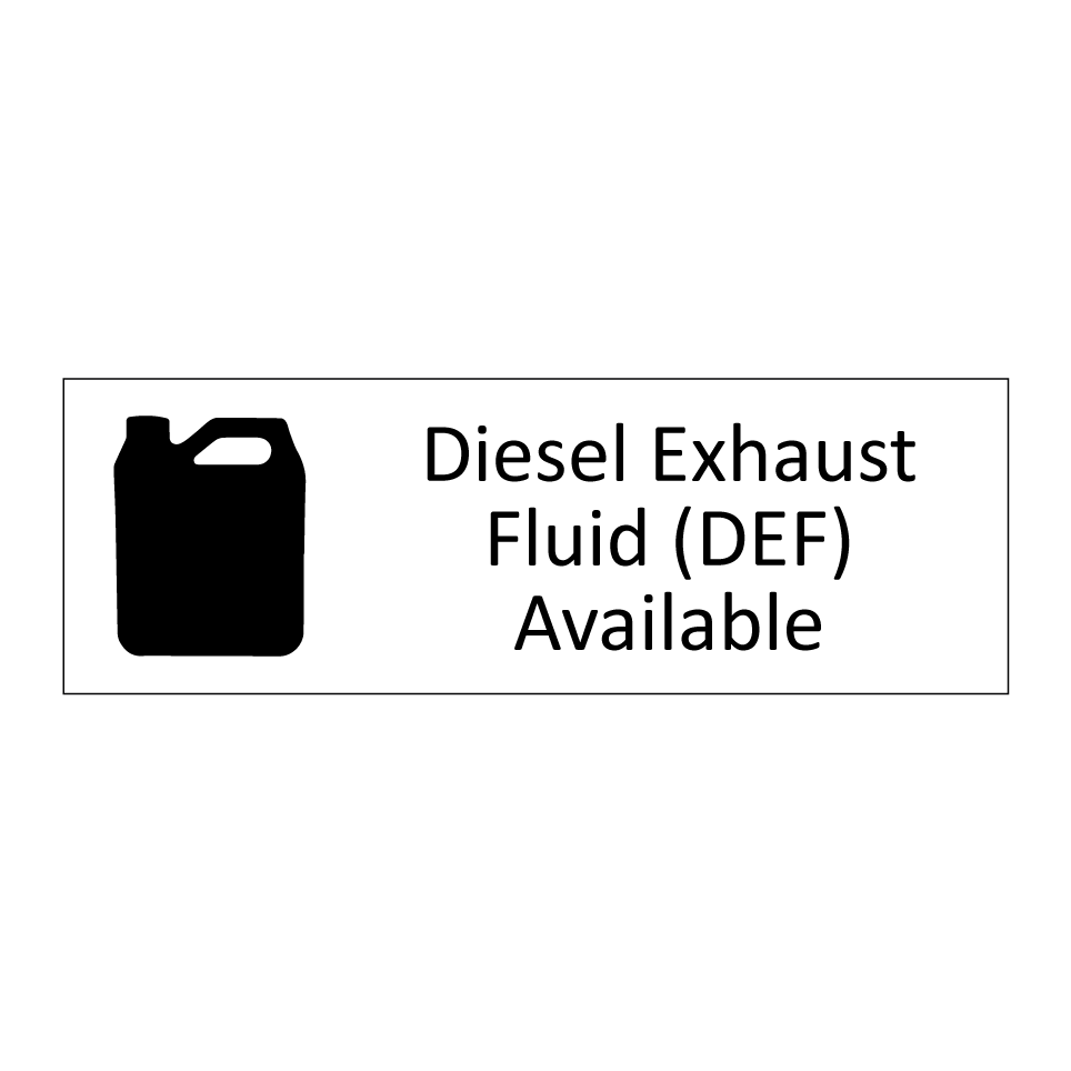 Diesel Exhaust Fluid (DEF) Available