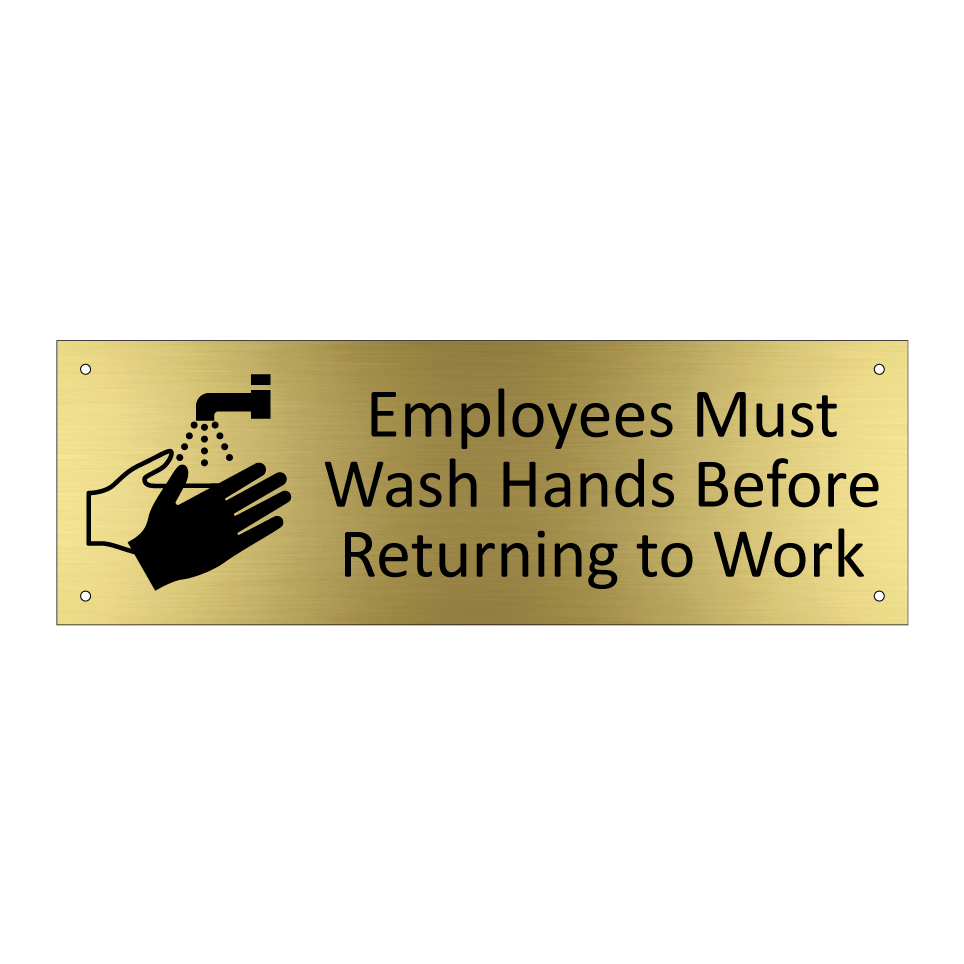 Employees Must Wash Hands Before Returning to Work
