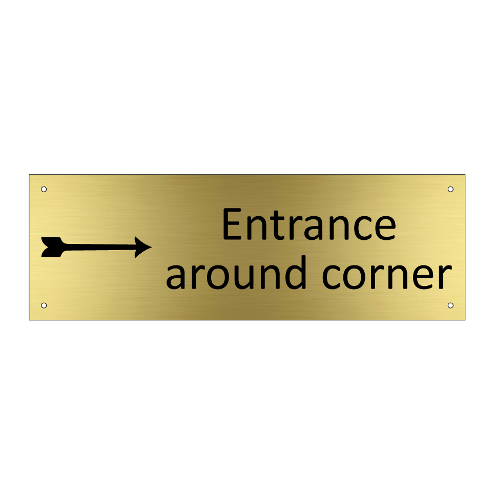 Entrance around corner