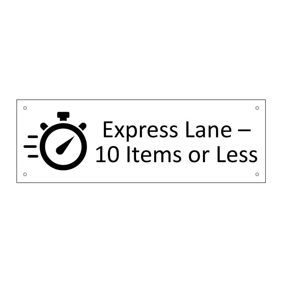 Express Lane – 10 Items or Less
