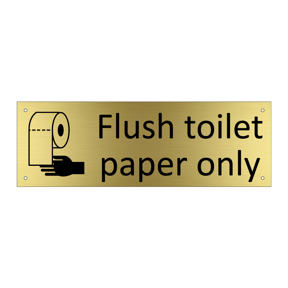 Flush toilet paper only