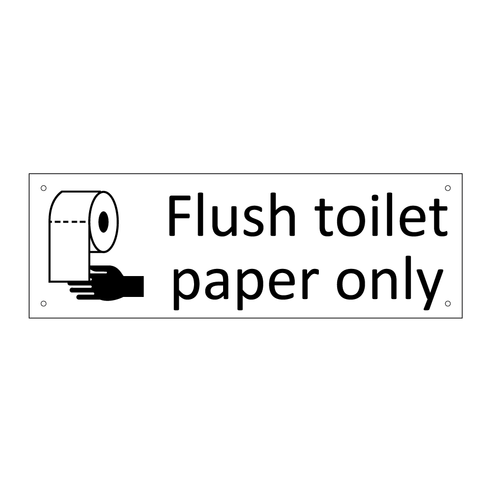 Flush toilet paper only
