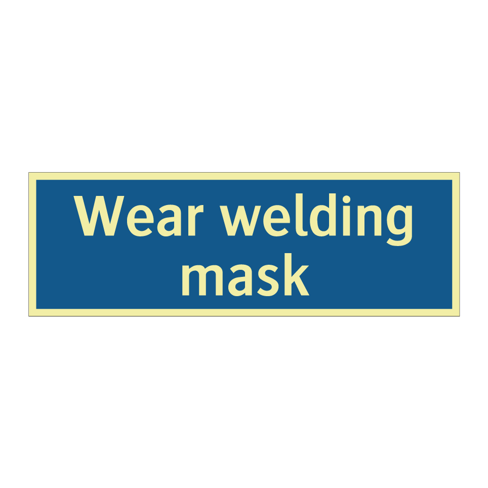 Wear welding mask