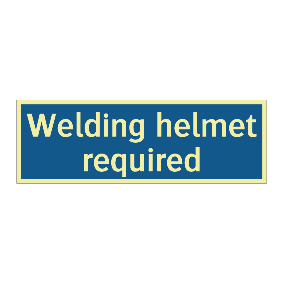 Welding helmet required