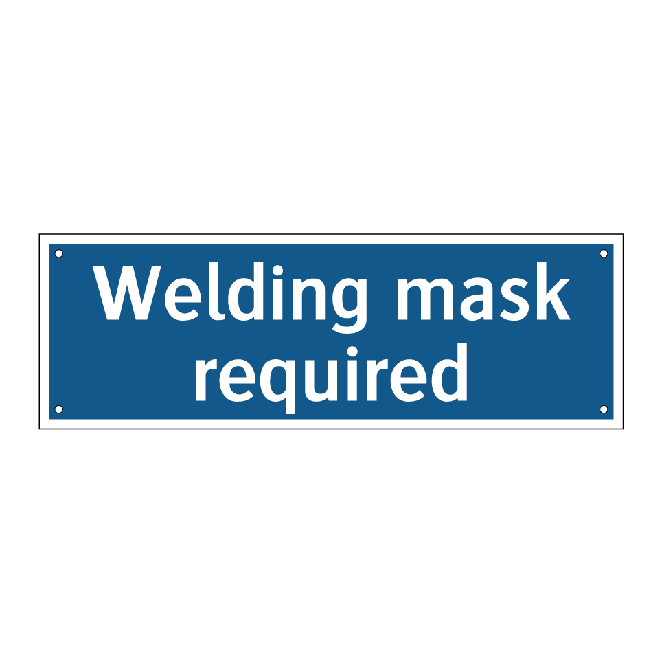 Welding mask required