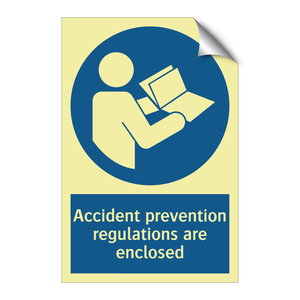 Accident prevention regulations are enclosed