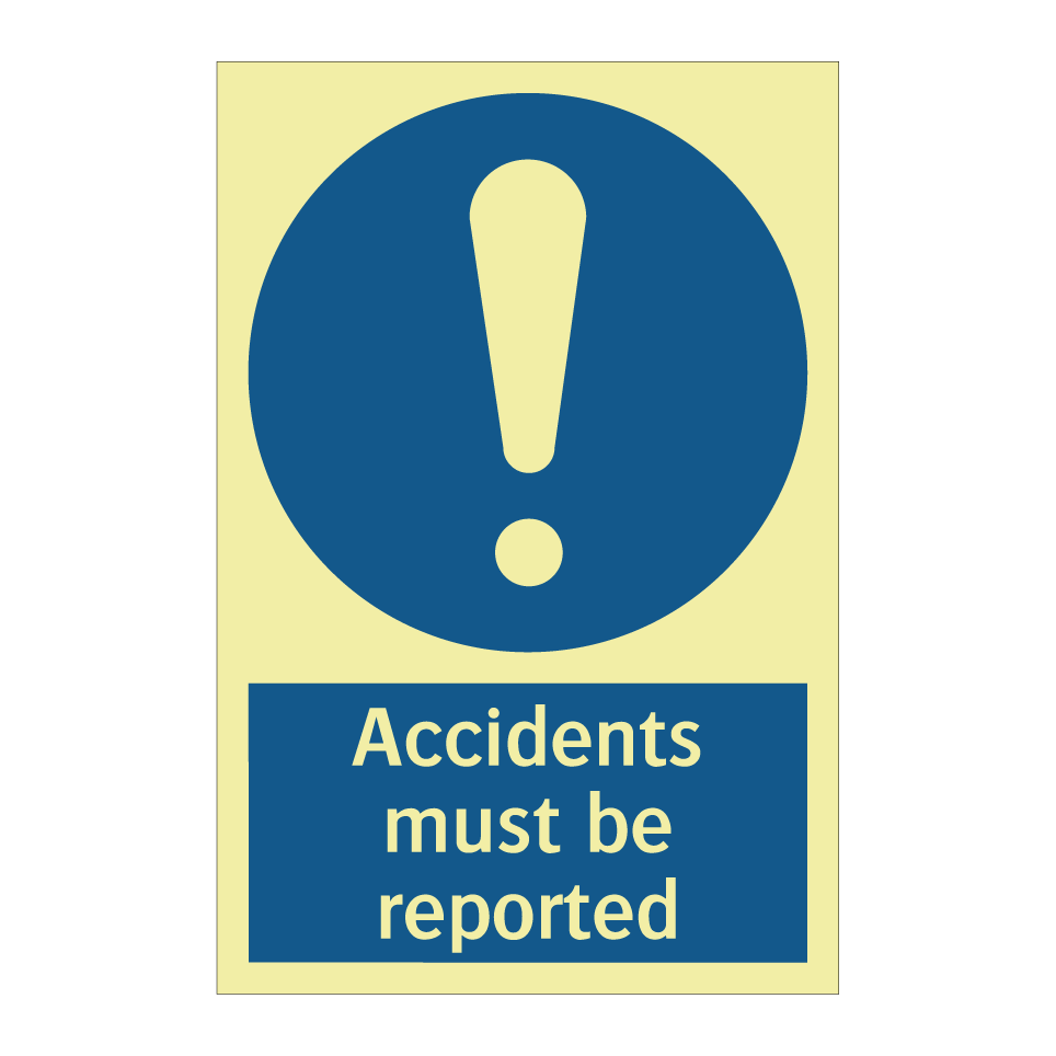 Accidents must be reported