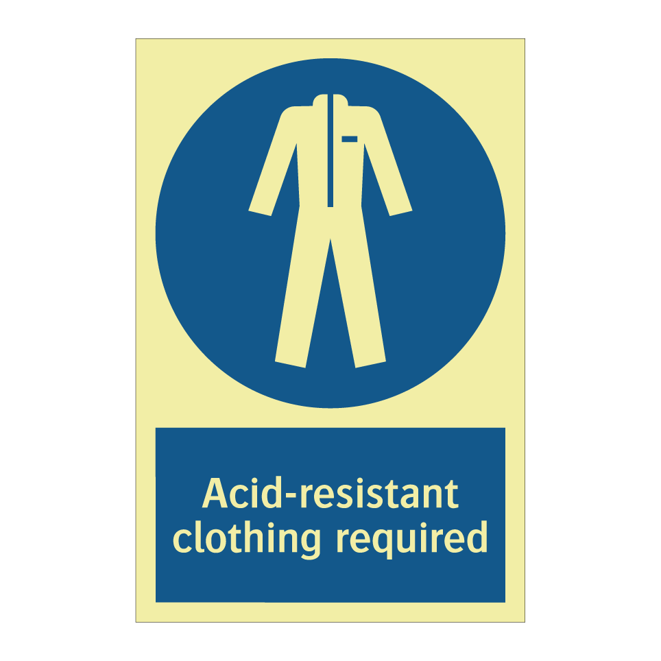 Acid-resistant clothing required