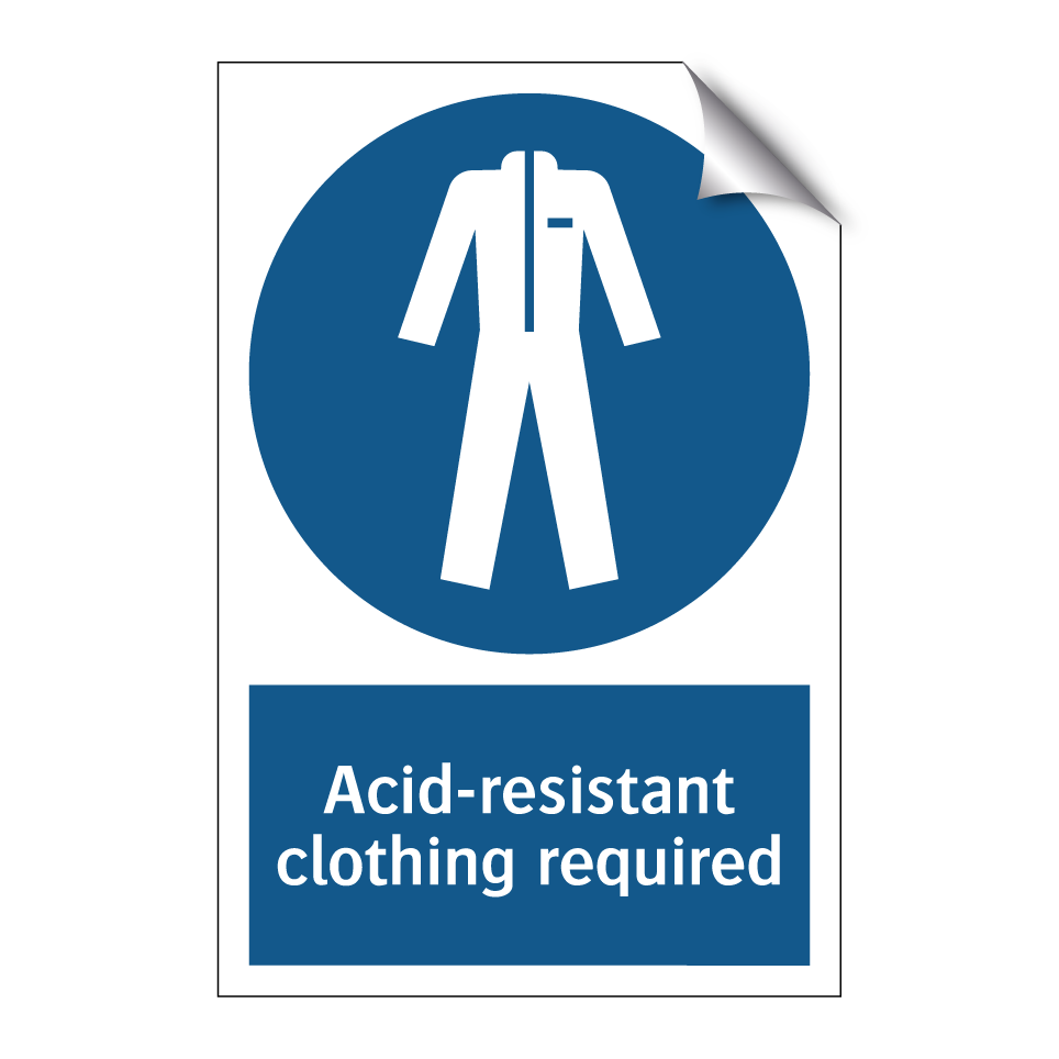 Acid-resistant clothing required