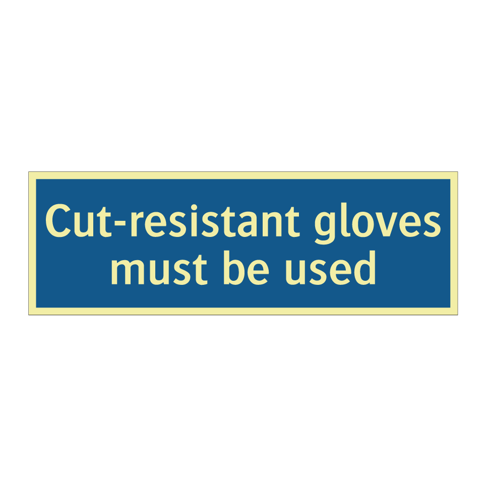 Cut-resistant gloves must be used