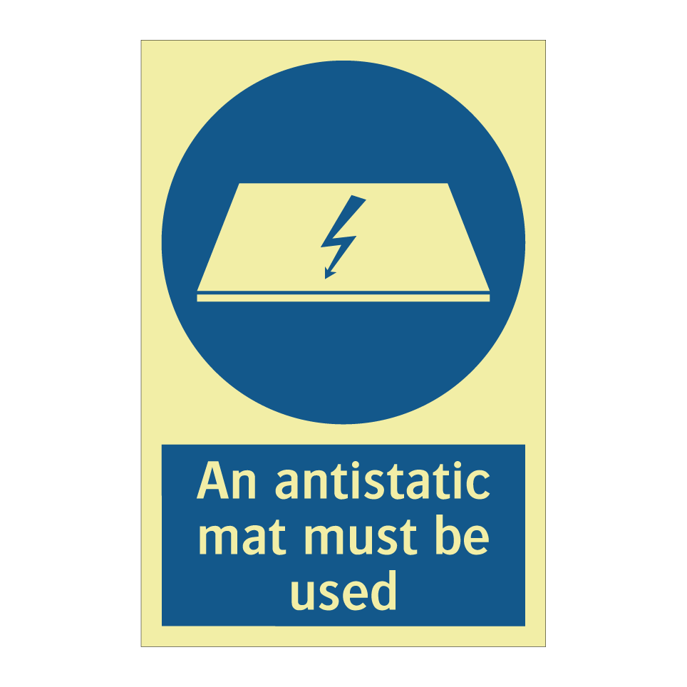 An antistatic mat must be used
