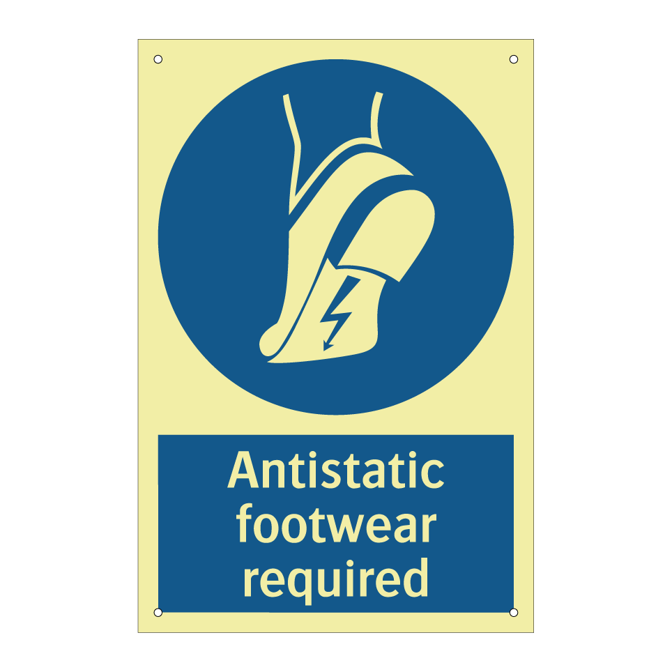 Antistatic footwear required