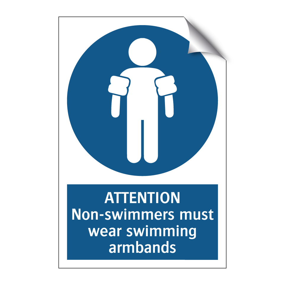 ATTENTION Non-swimmers must wear swimming armbands