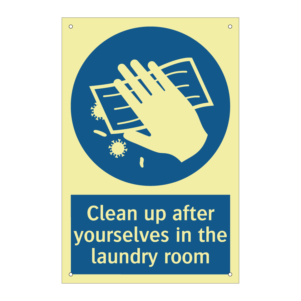 Clean up after yourselves in the laundry room