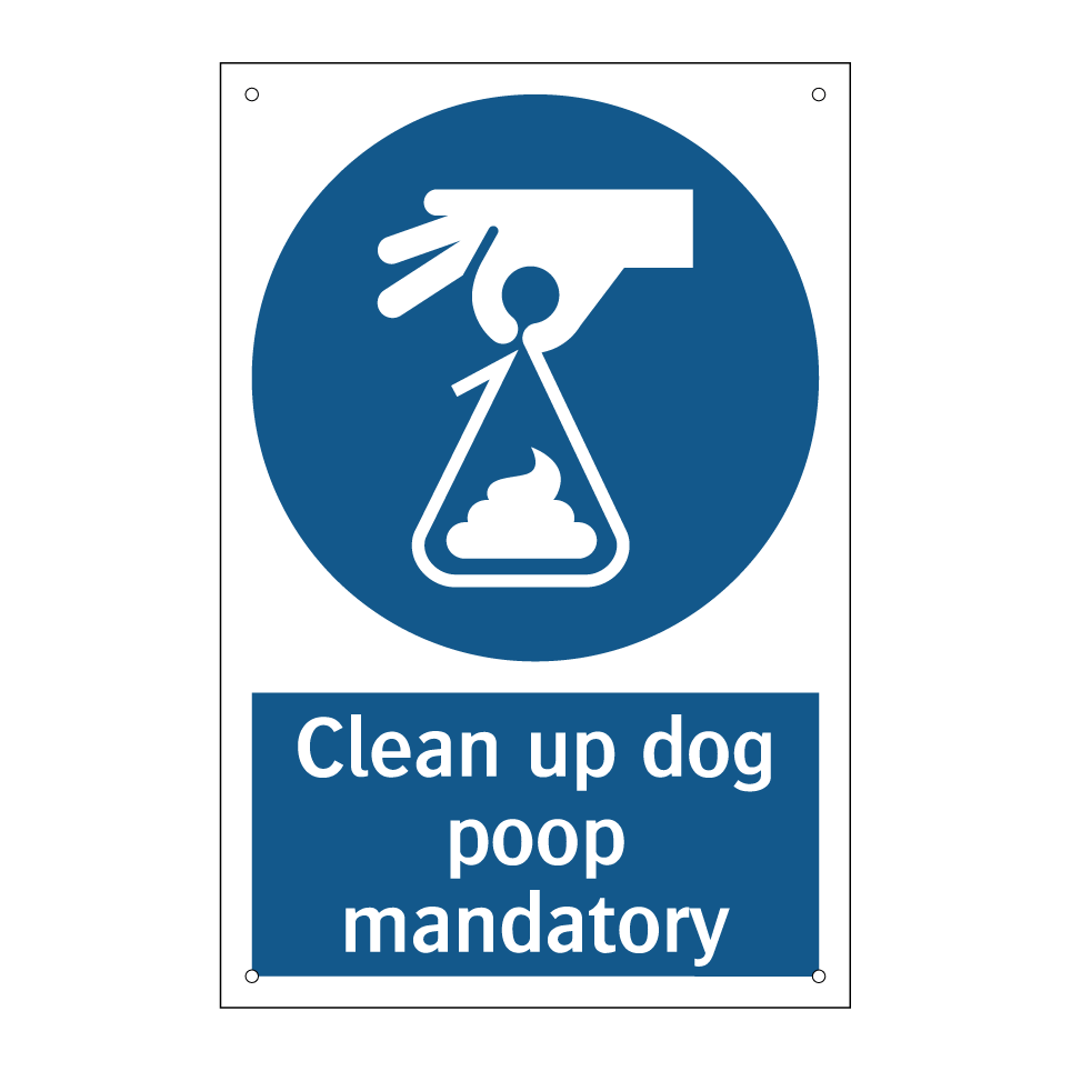 Clean up dog poop mandatory