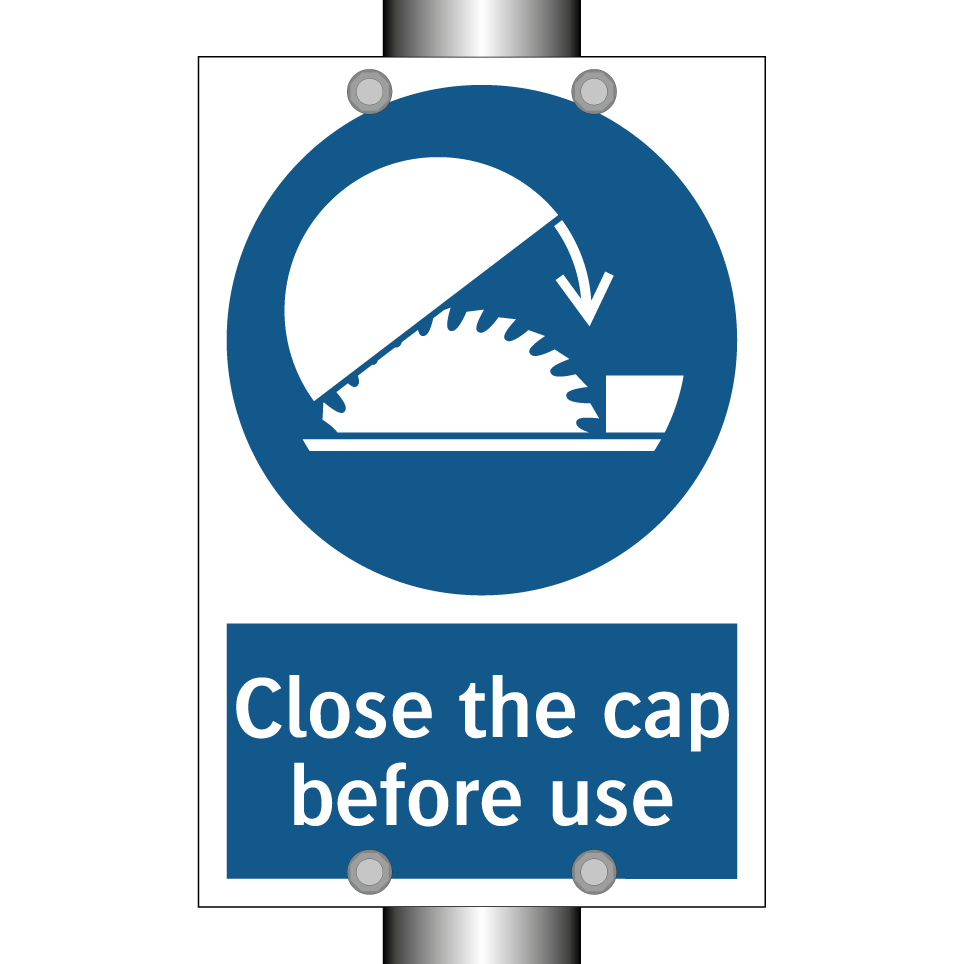 Close the cap before use