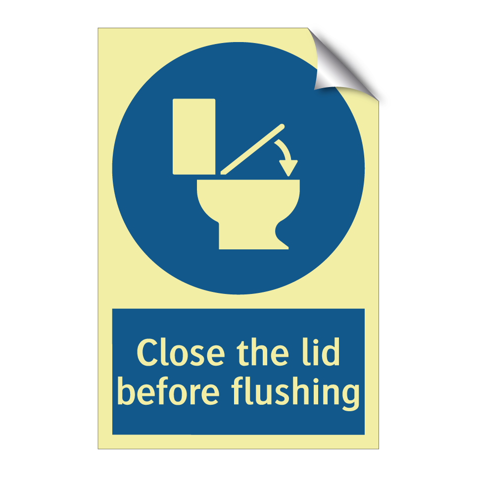 Close the lid before flushing