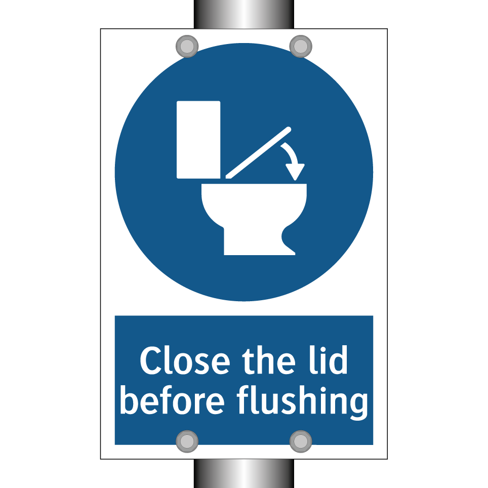 Close the lid before flushing