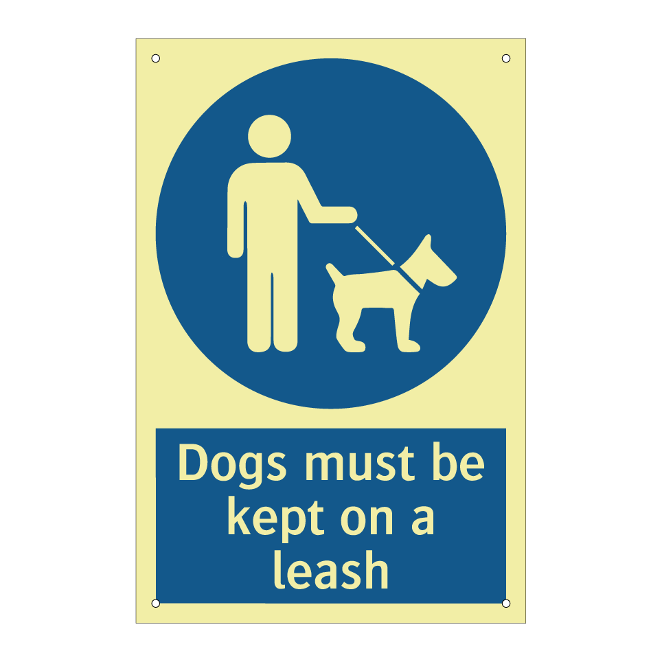 Dogs must be kept on a leash
