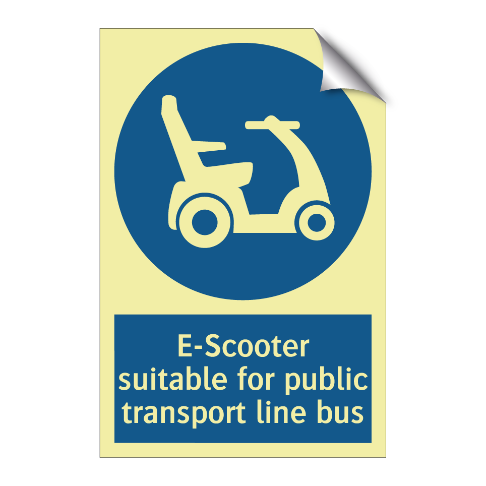E-Scooter suitable for public transport line bus