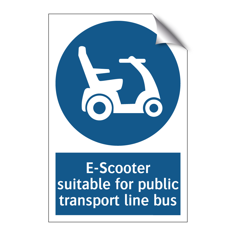 E-Scooter suitable for public transport line bus