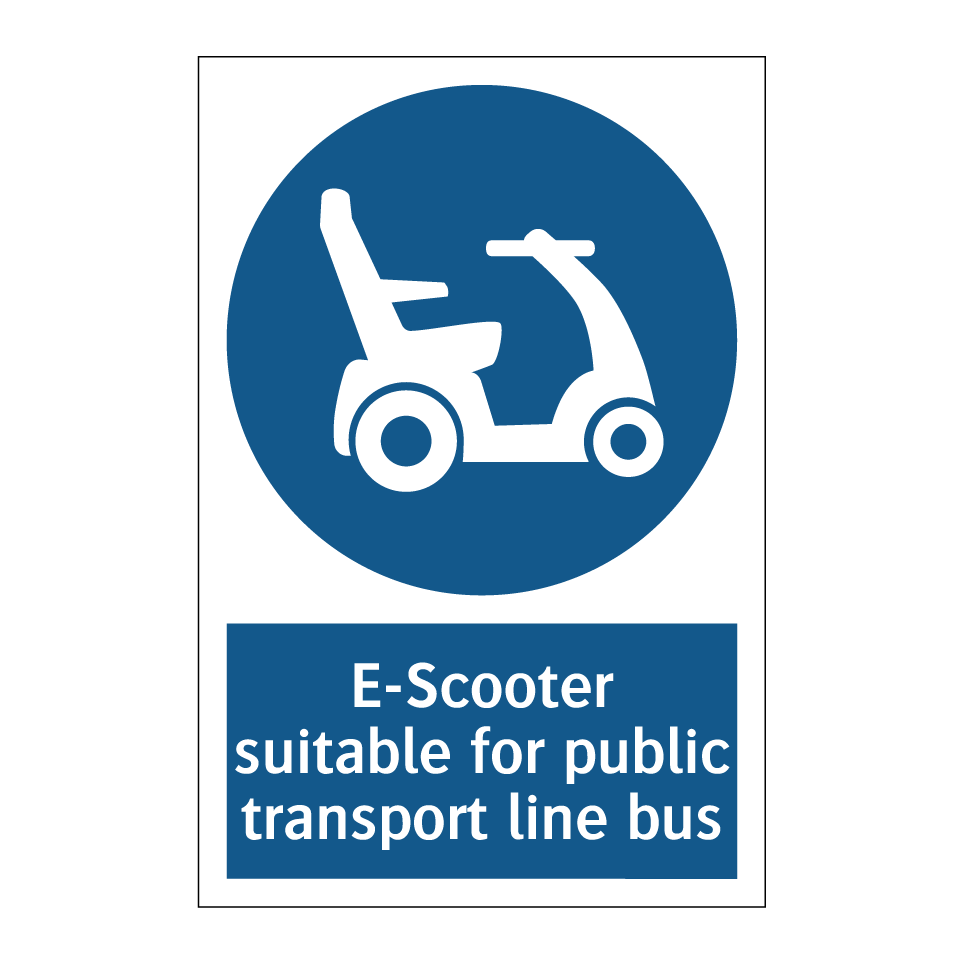 E-Scooter suitable for public transport line bus