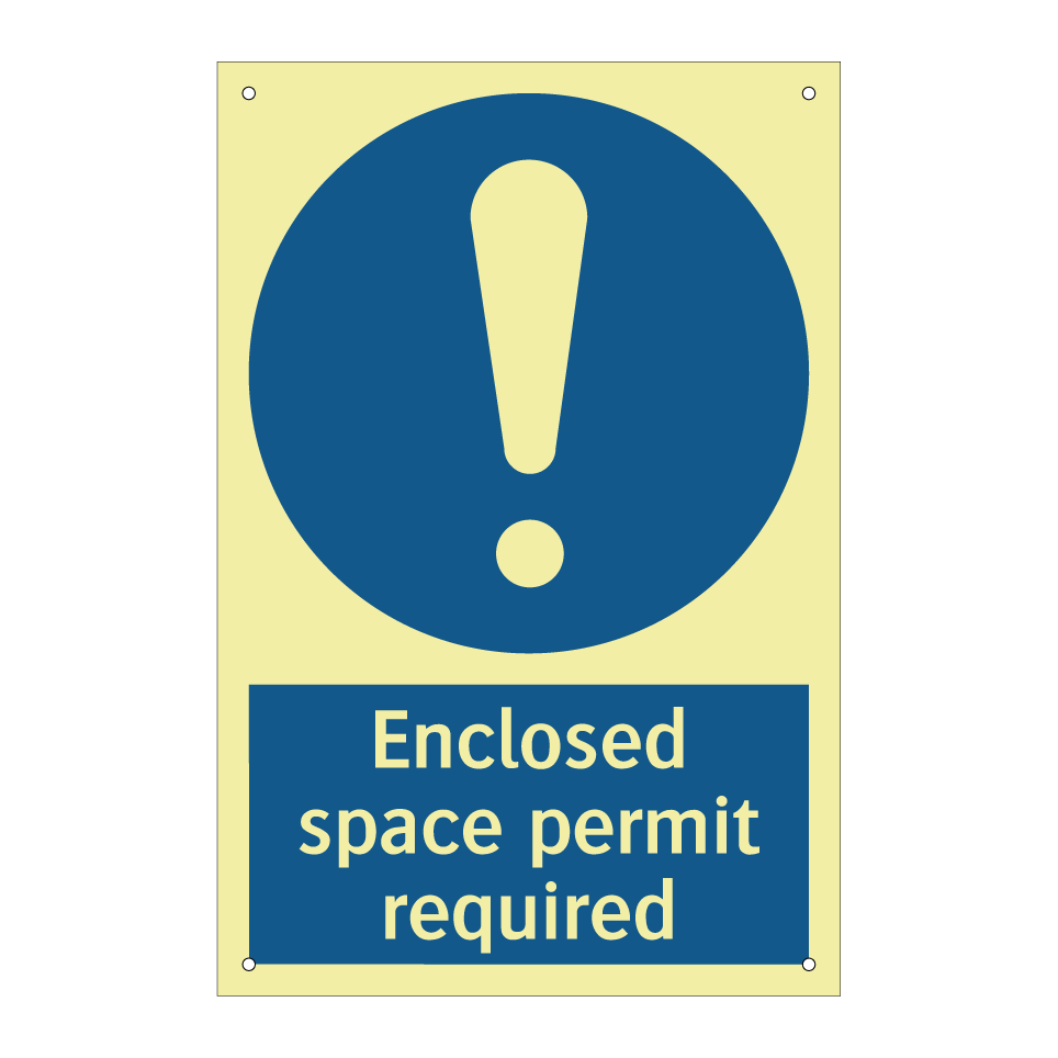 Enclosed space permit required