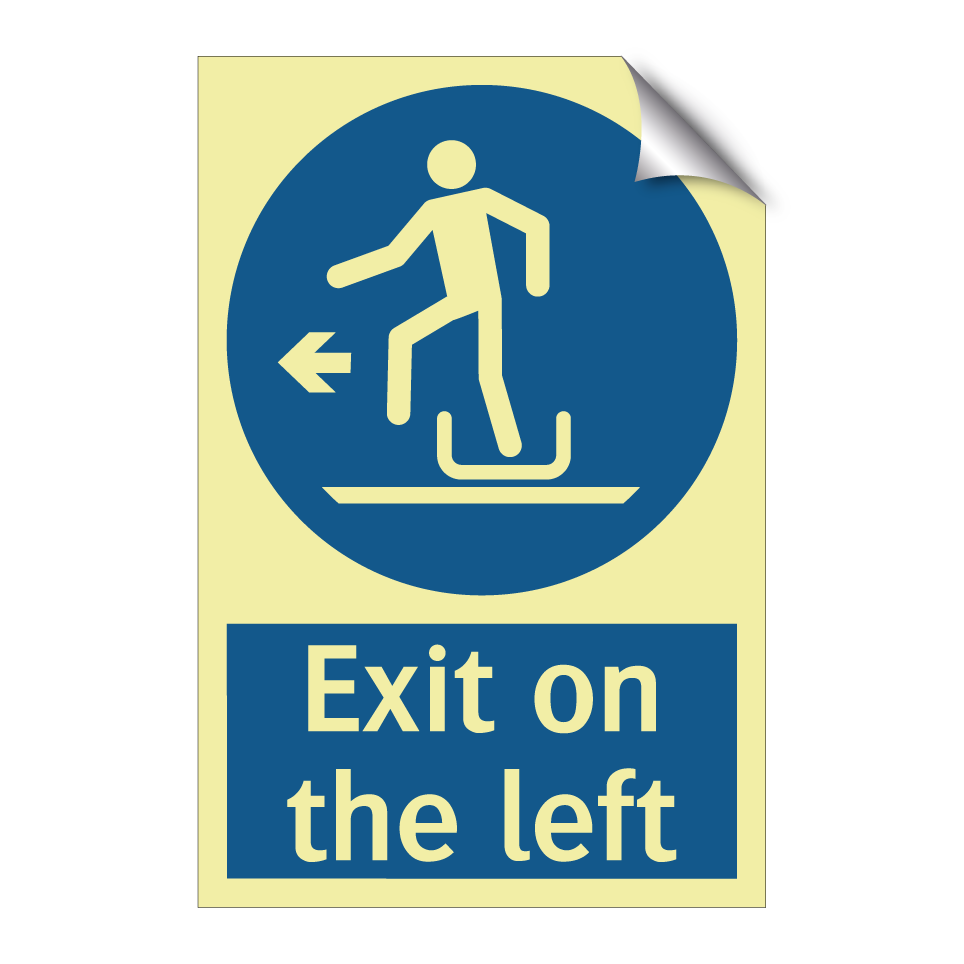 Exit on the left