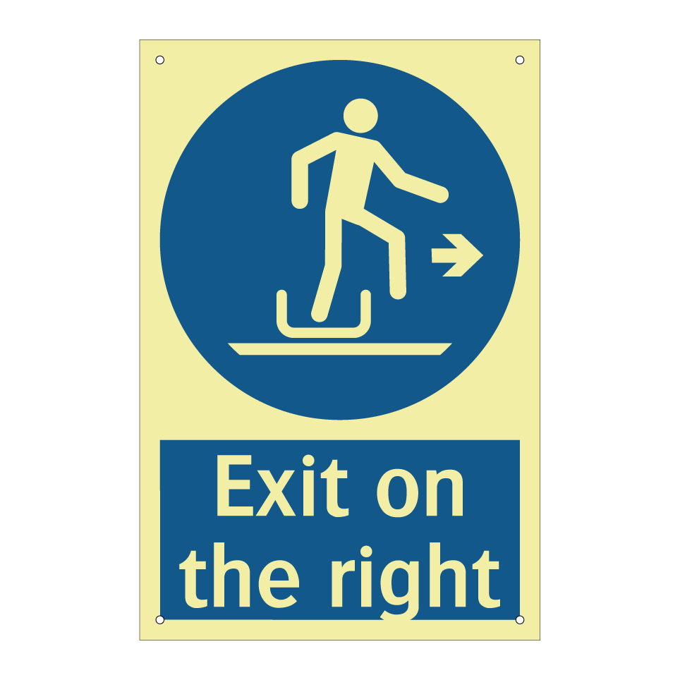 Exit on the right