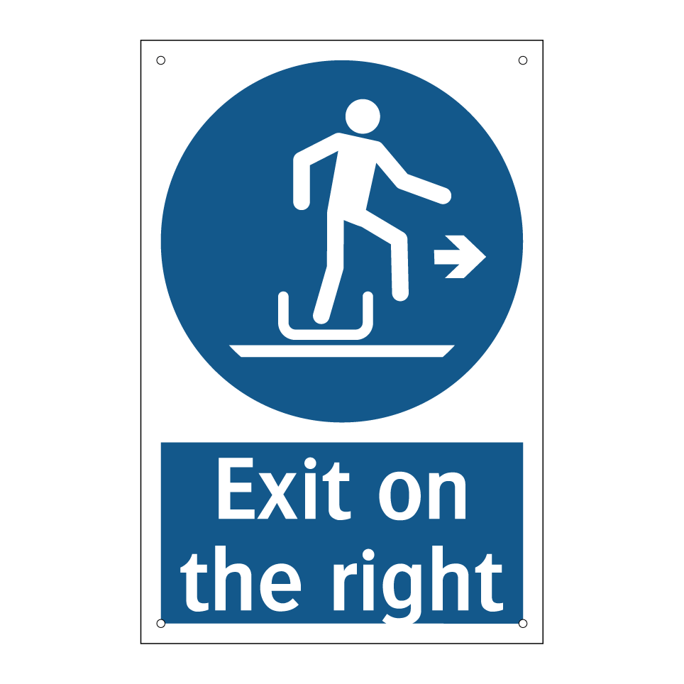 Exit on the right