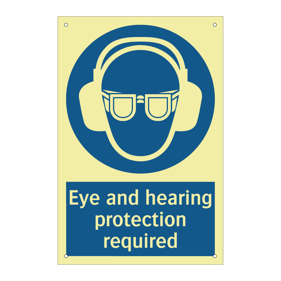 Eye and hearing protection required