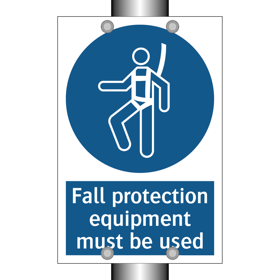 Fall protection equipment must be used