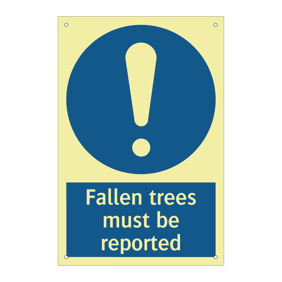 Fallen trees must be reported