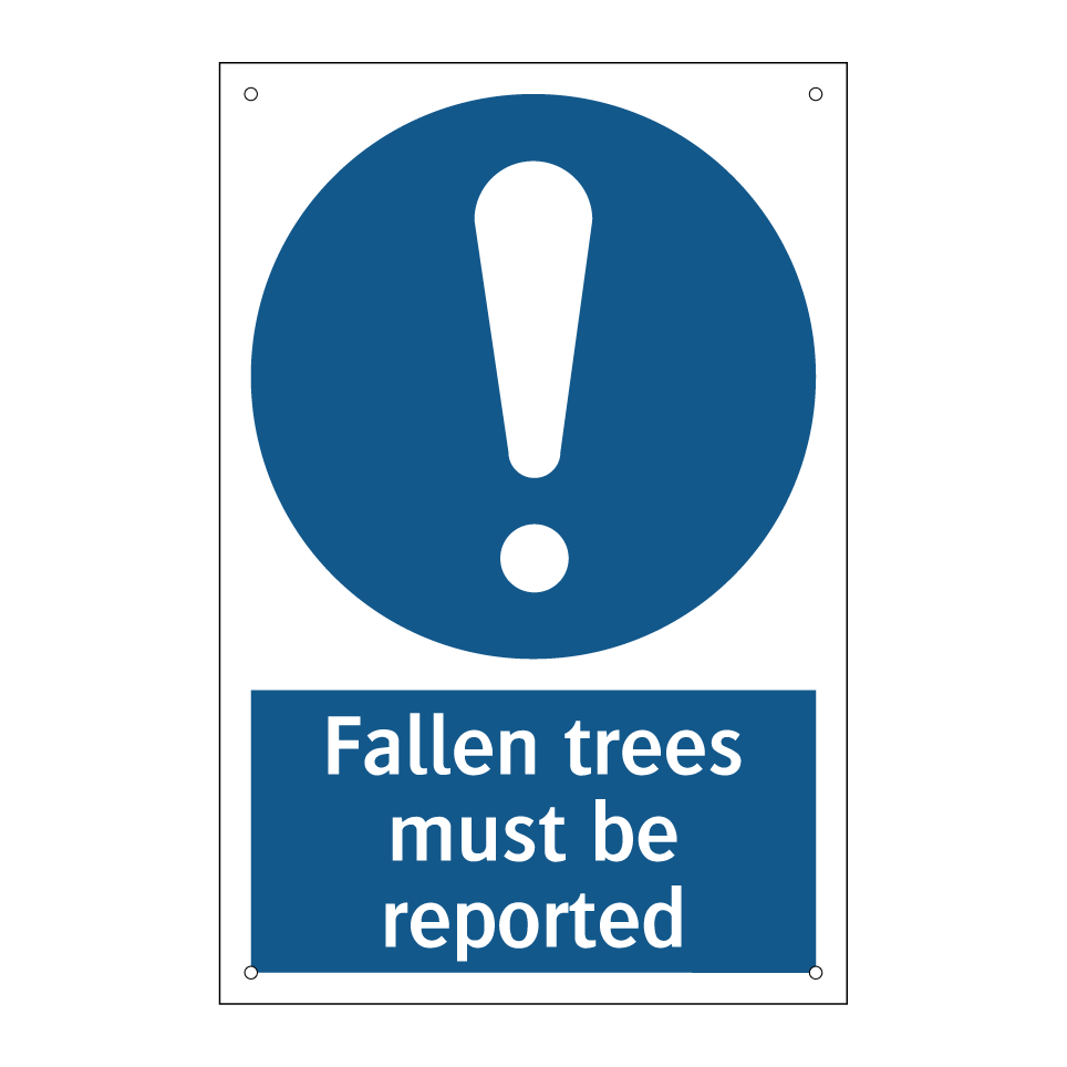 Fallen trees must be reported