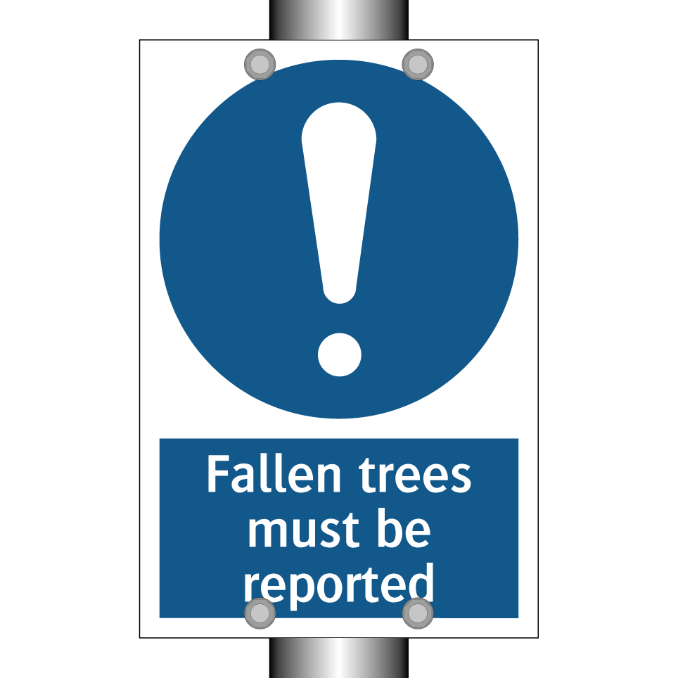 Fallen trees must be reported