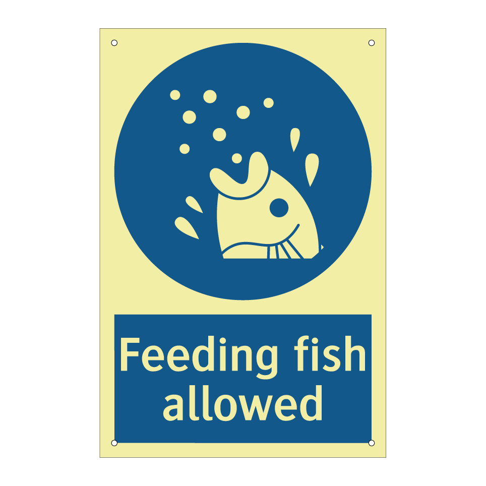 Feeding fish allowed