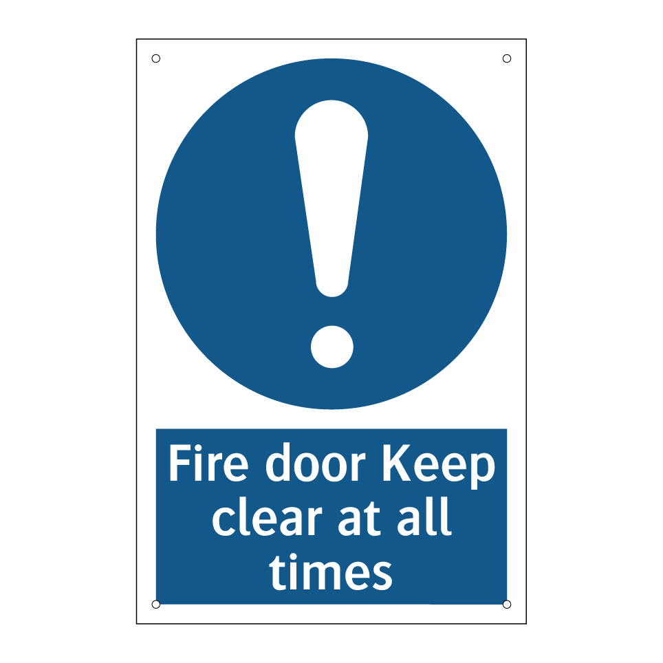 Fire door Keep clear at all times