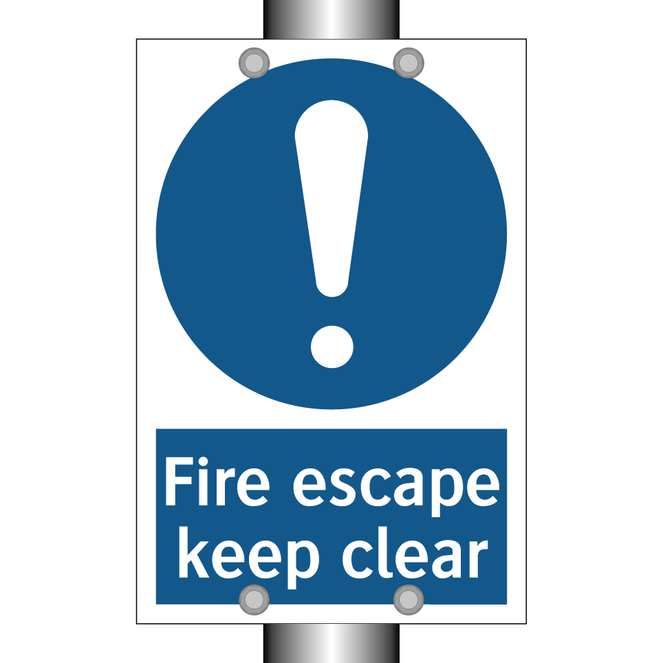 Fire escape keep clear