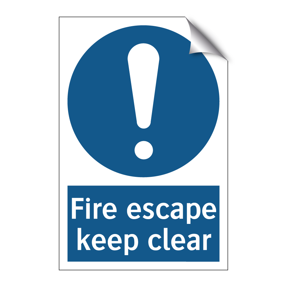 Fire escape keep clear