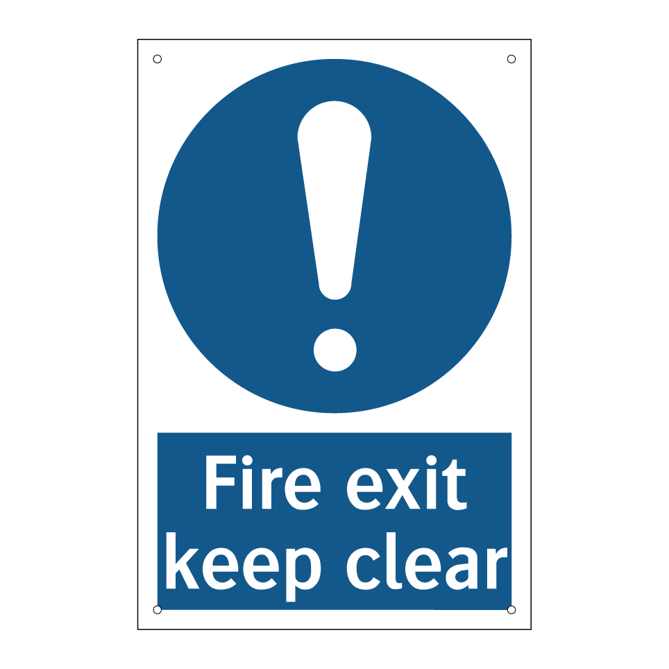 Fire exit keep clear