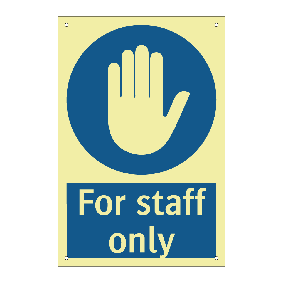 For staff only