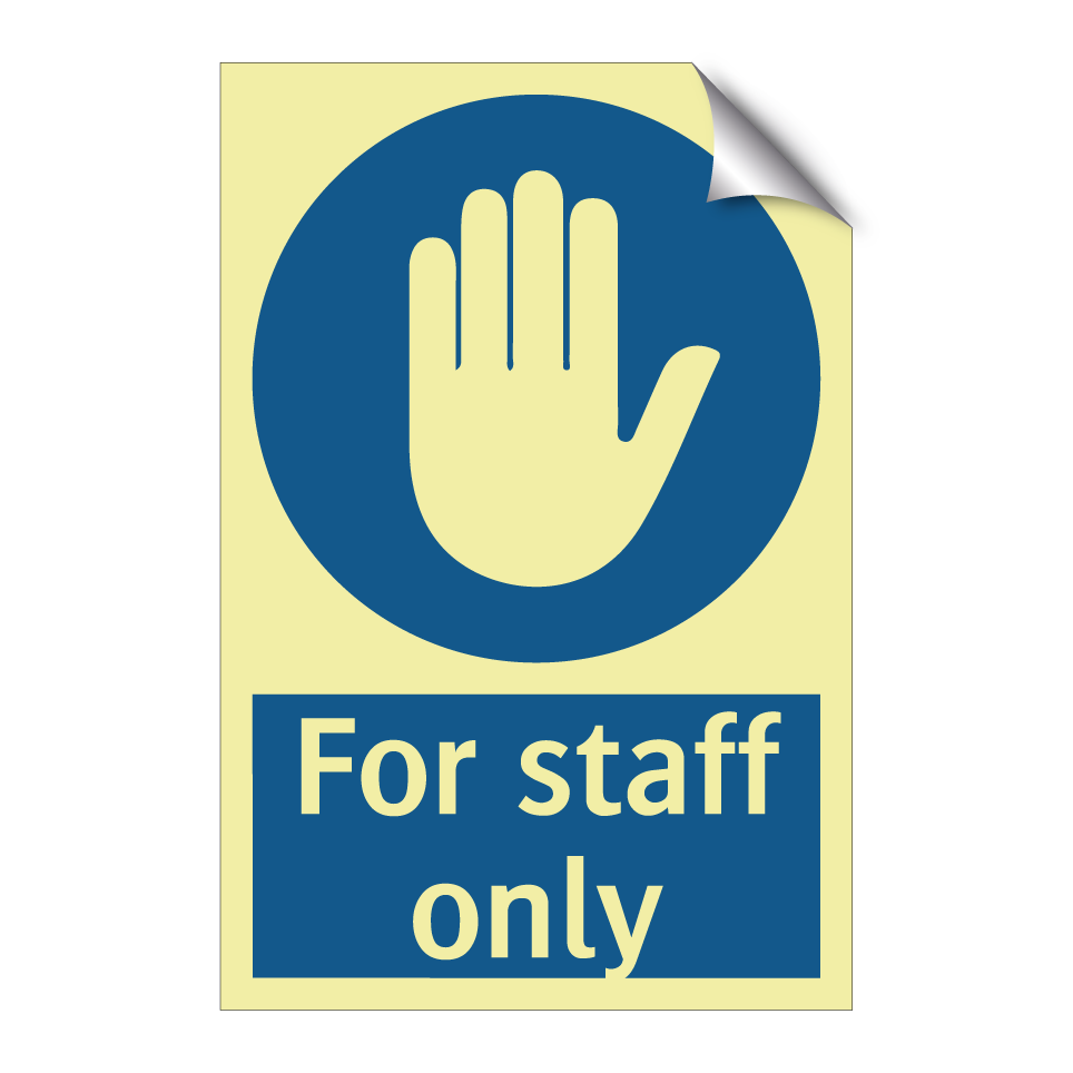 For staff only
